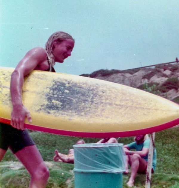 David Swenson author of Only Dead Fish Go With The Flow - Beacon’s Beach surf day, Encinitas, California, 1973; photographed by a friend