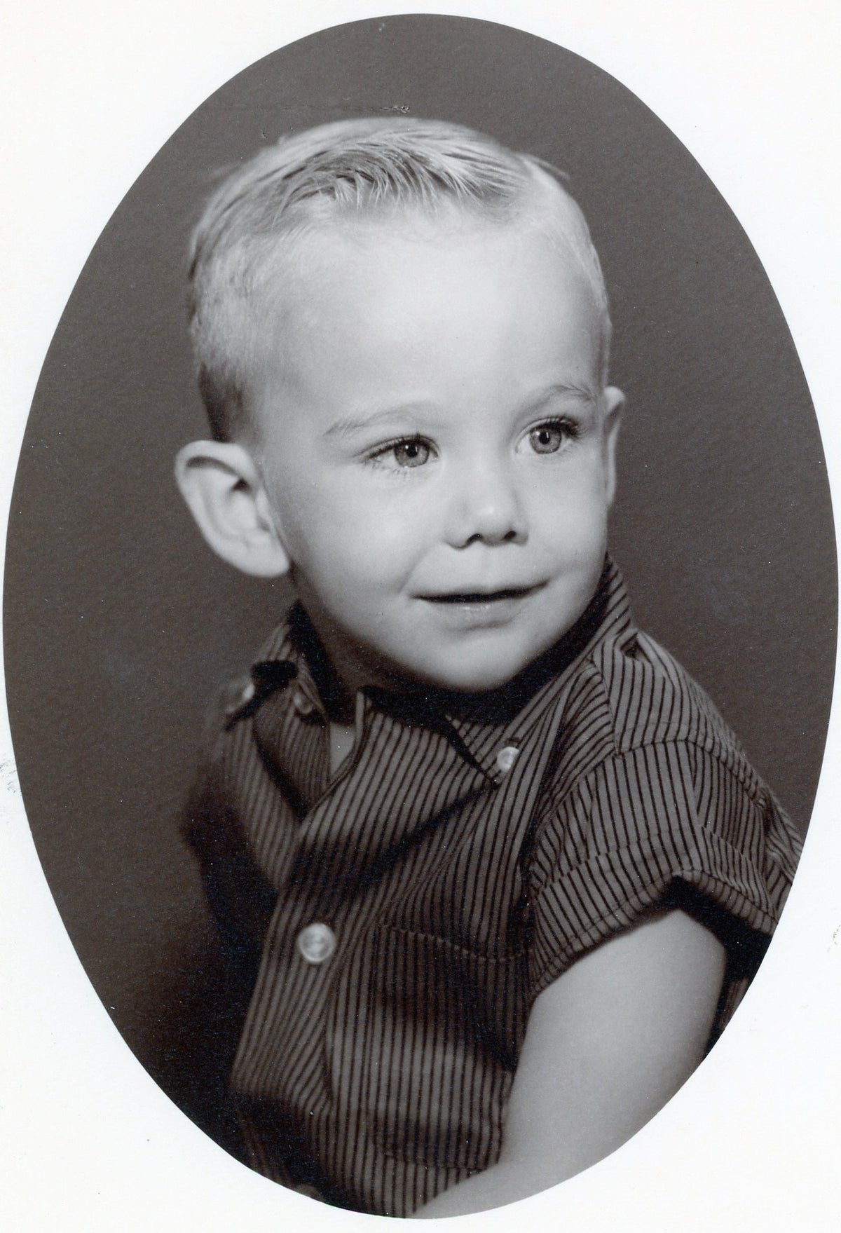David Swenson author of Only Dead Fish Go With The Flow as a child looking to the future